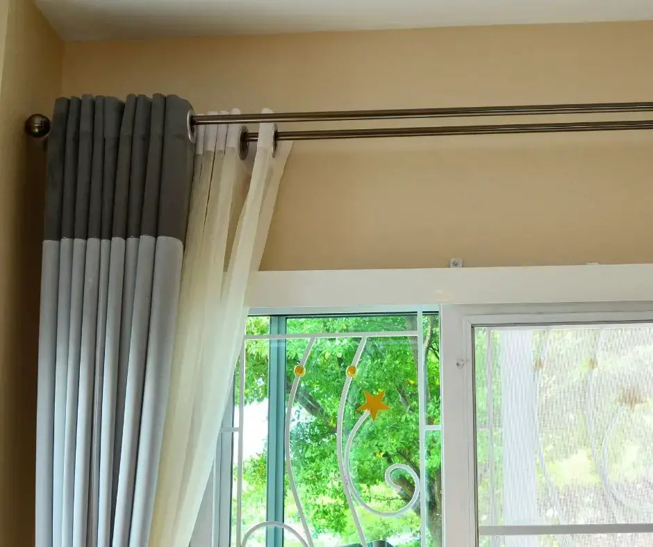 How To Hang Curtains From The Ceiling Without Drilling 7 Steps Home Bliss Hq - How To Hang Something From Ceiling Without Drilling