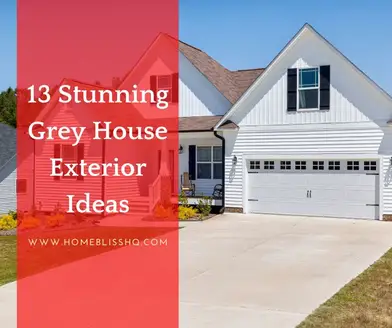 13 Stunning Grey House Exterior Ideas, Garage Door Color Ideas For Grey House